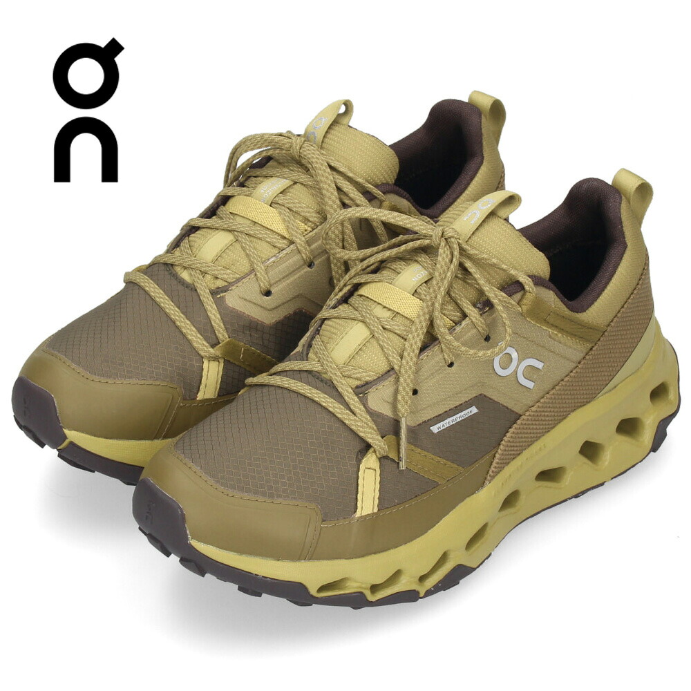 【30%オフ!在庫一掃CP×ポイント12倍】 オン スニーカー 防水 ハイキングシューズ レディース On クラウドホライズン ウォータープルーフ サファリ/オリーブ 撥水 クッション性 グリップ 耐久性 軽量 アウトドア 靴 3WE10022310|Parade ワシントン靴店