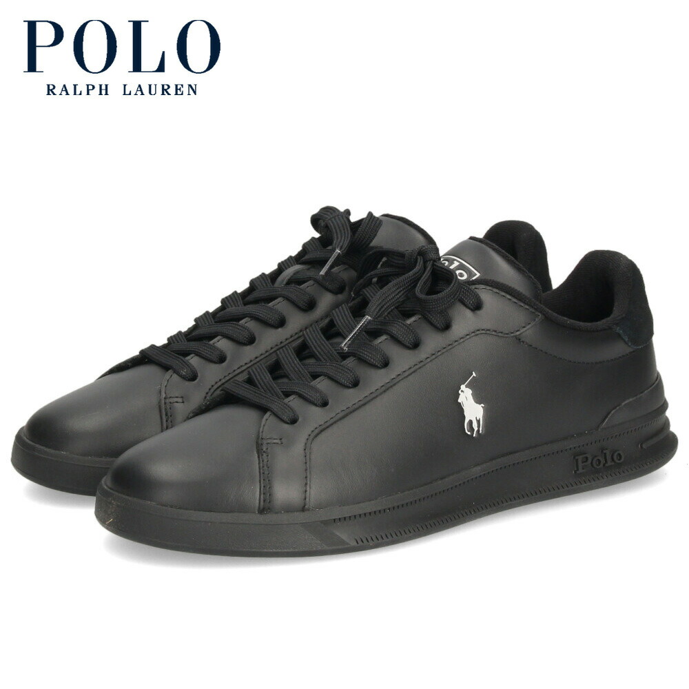 ポロ ラルフローレン スニーカー メンズ レザー ブラック 黒 ローカット ヘリテージ コート ll POLO RALPH LAUREN HRT CRT ll-SK-LTL 809965072002