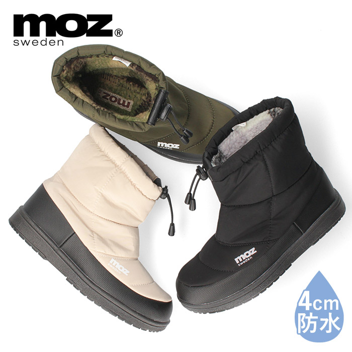 楽天市場 Moz モズ ブーツ ショート レディース 防水 ウインターブーツ ダウンブーツ 7000 ベージュ カーキ ブラック 3e 靴 Parade ワシントン靴店