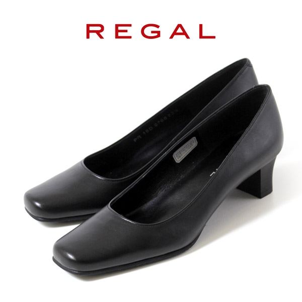 リーガル  レディース フォーマル 黒 パンプス 靴 REGAL 6768 ブラック 本革 ビジネス リクルート 就活 就職活動 仕事 冠婚葬祭