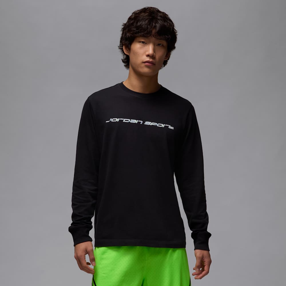 ジョーダン スポーツ ドライフィット グラフィックス ロングスリーブ クルーネック Tシャツ ブラック HJ2344-010 5100