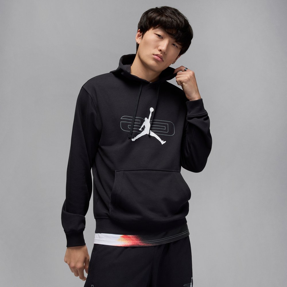 ジョーダン スポーツ クロスオーバー グラフィックス フリース プルオーバー ブラック HQ8694-010 9300｜和信スポーツ