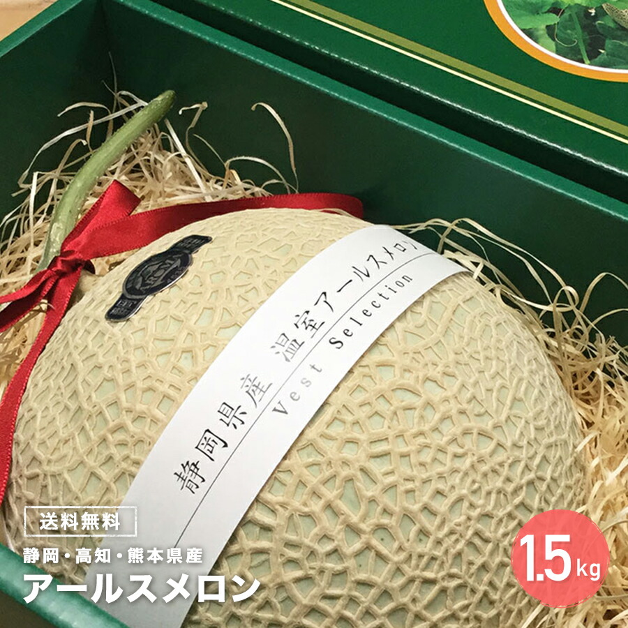ギフト箱入り フルーツギフト アールスメロン 1玉(1.3-1.5kg)/静岡県産/高知県産/熊本県産/お見舞い フルーツ ギフト 送料無料 マスクメロン ギフト 快気祝い めろん 贈答用 melon 果物 父の日 プレゼント メロン 父の日ギフト 食べ物 fruit gift 2025 母の日ギフト 夏ギフト