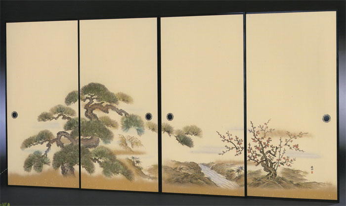 幅ひろい ふすま紙 ４枚柄布切れ襖紙紙 RP-1603 巾120ｃｍ