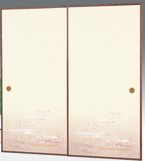 楽天市場】織物ふすま紙 N-1421 2枚1組 : 襖（ふすま）・掛け軸屋 和紙苑