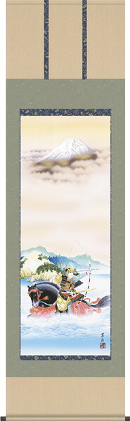 波上武者　掛け軸　(掛軸/端午の節句/壁掛け/子供の日/男の子/出産祝い/送料無料)