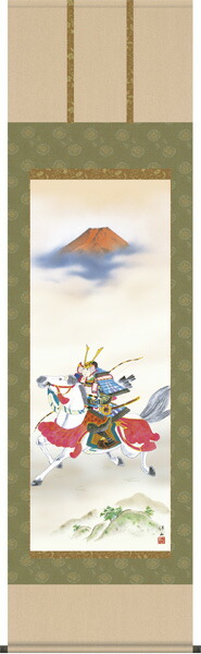 吉祥武者　掛け軸　(掛軸/端午の節句/壁掛け/子供の日/男の子/出産祝い/送料無料)