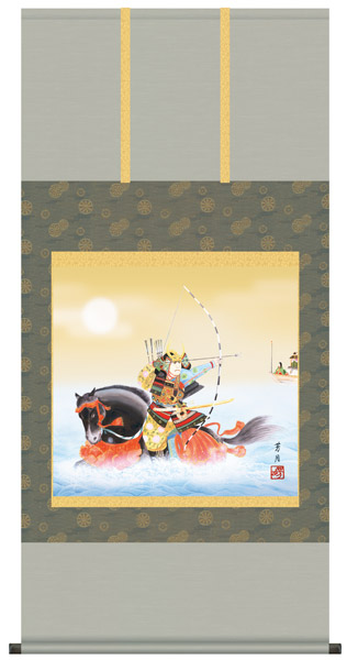 楽天市場】巌谷小波 「薫風に〜（桃太郎）」 掛軸 : 小野画廊