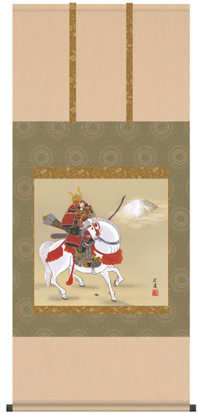 馬上武者　掛け軸