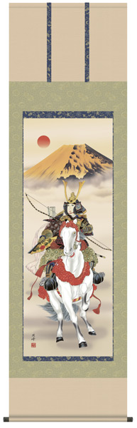 白馬武者 掛け軸 (掛軸/端午の節句/壁掛け/子供の日/男の子/出産祝い/こどもの日/初節句/送料無料)|襖(ふすま)・掛け軸屋 和紙苑