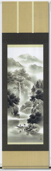 楽天市場】桜井浩堂『彩色山水』掛軸（尺八横） : 内田画廊