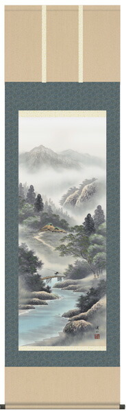 楽天市場】蒼山水明 掛軸 : 襖（ふすま）・掛け軸屋 和紙苑