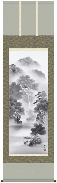 楽天市場】巌谷小波 「薫風に〜（桃太郎）」 掛軸 : 小野画廊