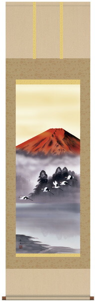 楽天市場】松上双鶴 掛軸 : 襖（ふすま）・掛け軸屋 和紙苑