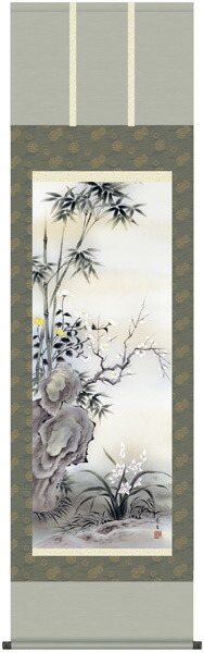 楽天市場】掛軸 掛け軸 吉田萬華作 高砂【掛け軸 掛軸】 : 和
