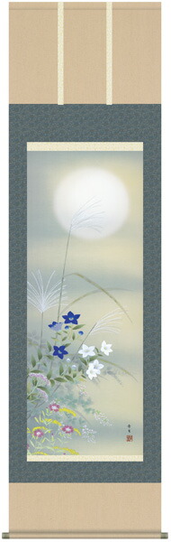 ⭐︎【美品】⭐︎掛け軸　月とうさぎ　布製 和室に合う掛け軸 ⭐︎【美品】⭐︎掛け軸 月とうさぎ 布製 和室に合う掛け軸 ⭐︎【美品】