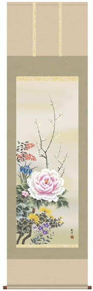 四季花　掛け軸 22,776円