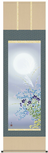 楽天市場】季節の掛軸 お月見うさぎ Hanging scroll of season Moon