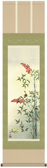 楽天市場】掛軸 南天福寿(なんてんふくじゅ) - 松尾真雪筆 : 仏像