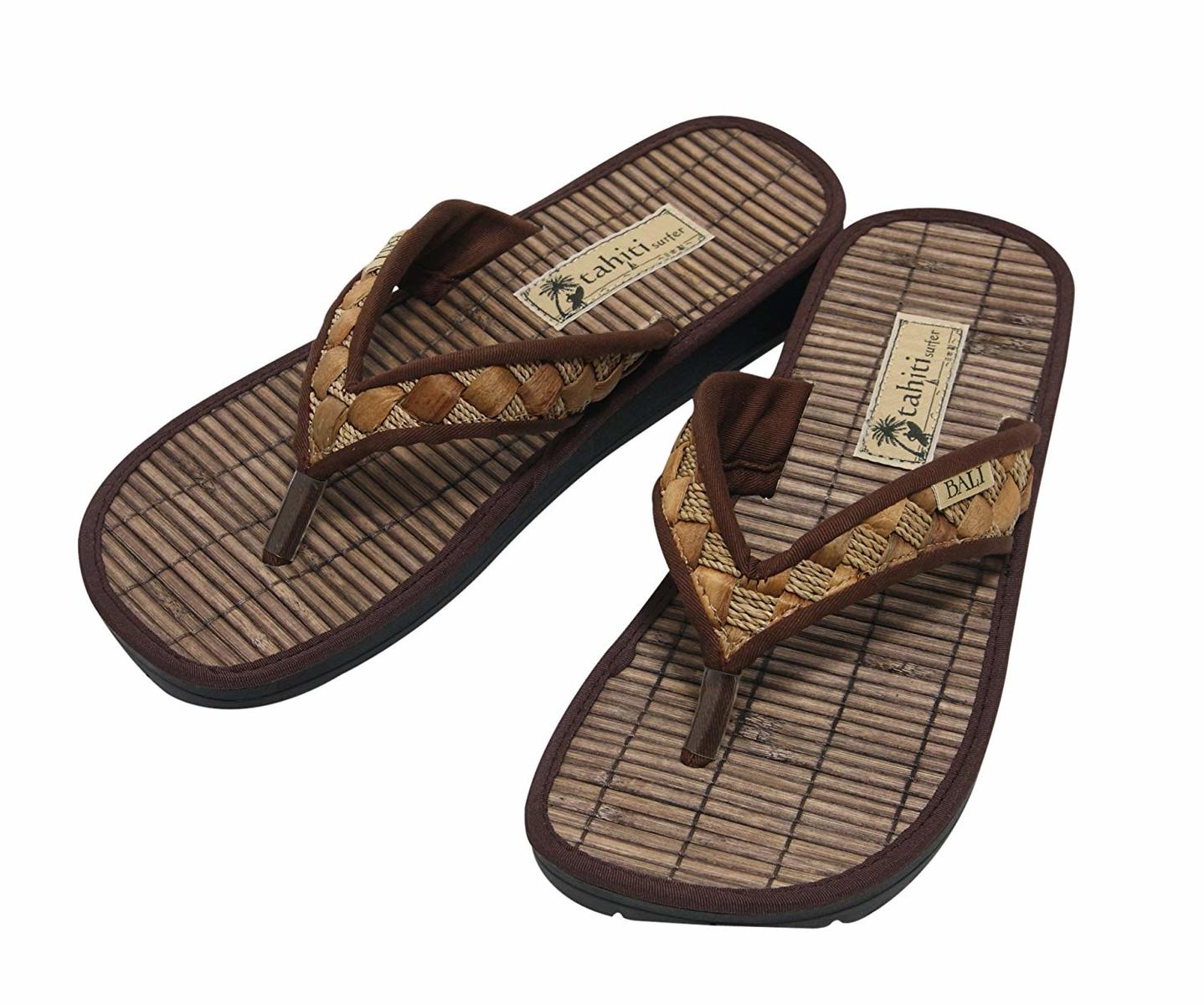 bamboo sole flip flops