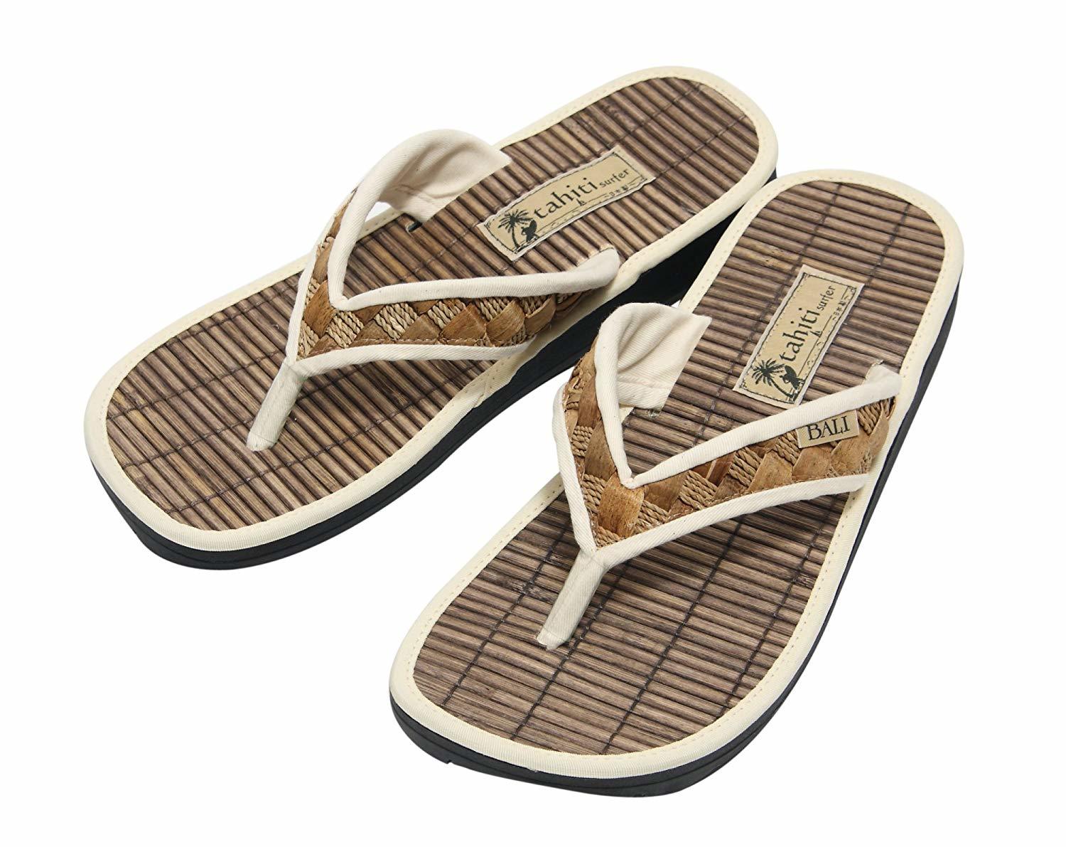 bamboo sole flip flops