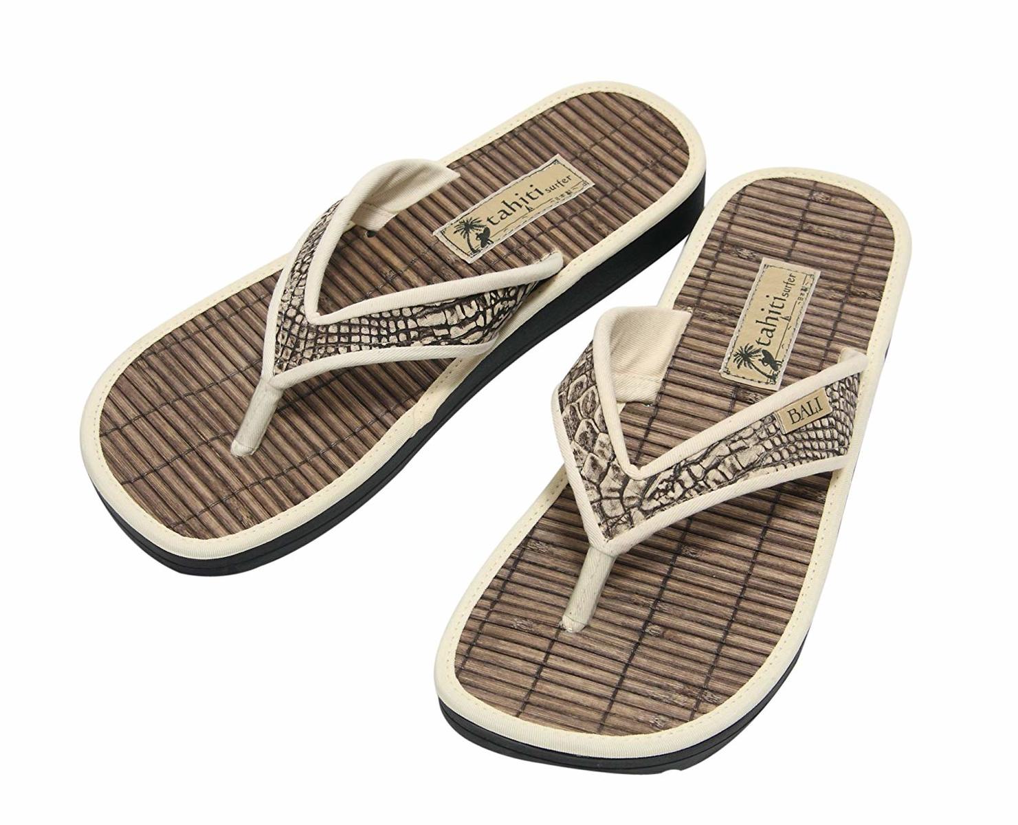 bamboo sole flip flops