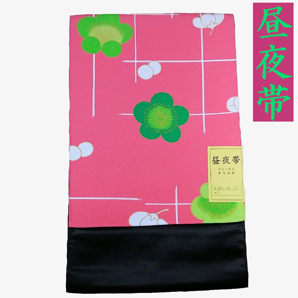 【昼夜帯－459】 表地／小紋柄　　裏地／黒色朱子 品質／ポリエステル 寸法／並尺：幅30cm　長さ400cm 寸法／長尺：幅30cm　長さ500cm 13,728円