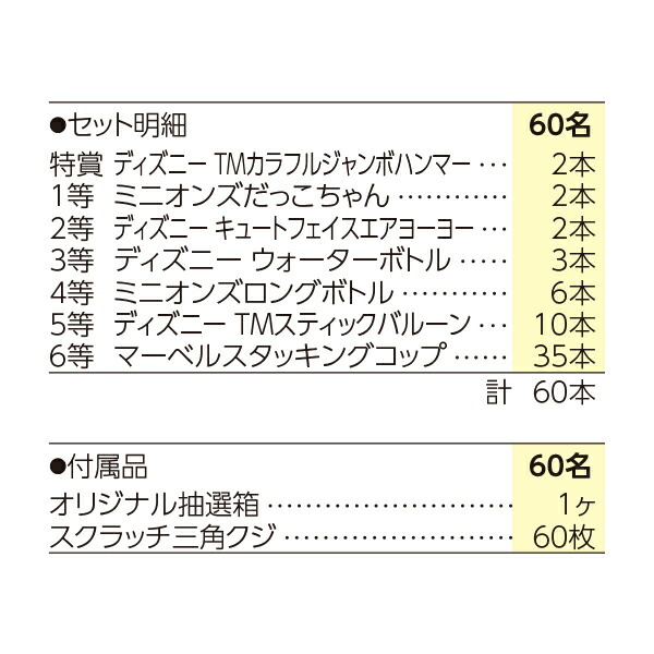 60名様用 人気キャラクターバラエティグッズプレゼント イベントキット 来場 屋台 パーティー 店頭 イベントセット イベント 景品 露店 夜店