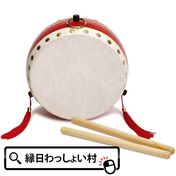 楽天市場】玩具太鼓 平松胴白皮 45号(直径約11.5cm) バチ1本付き 平