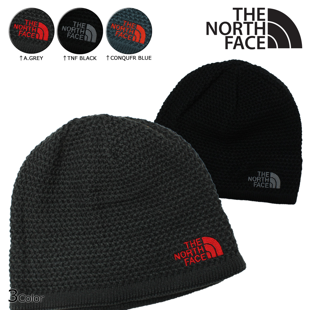 north face beanie hat black