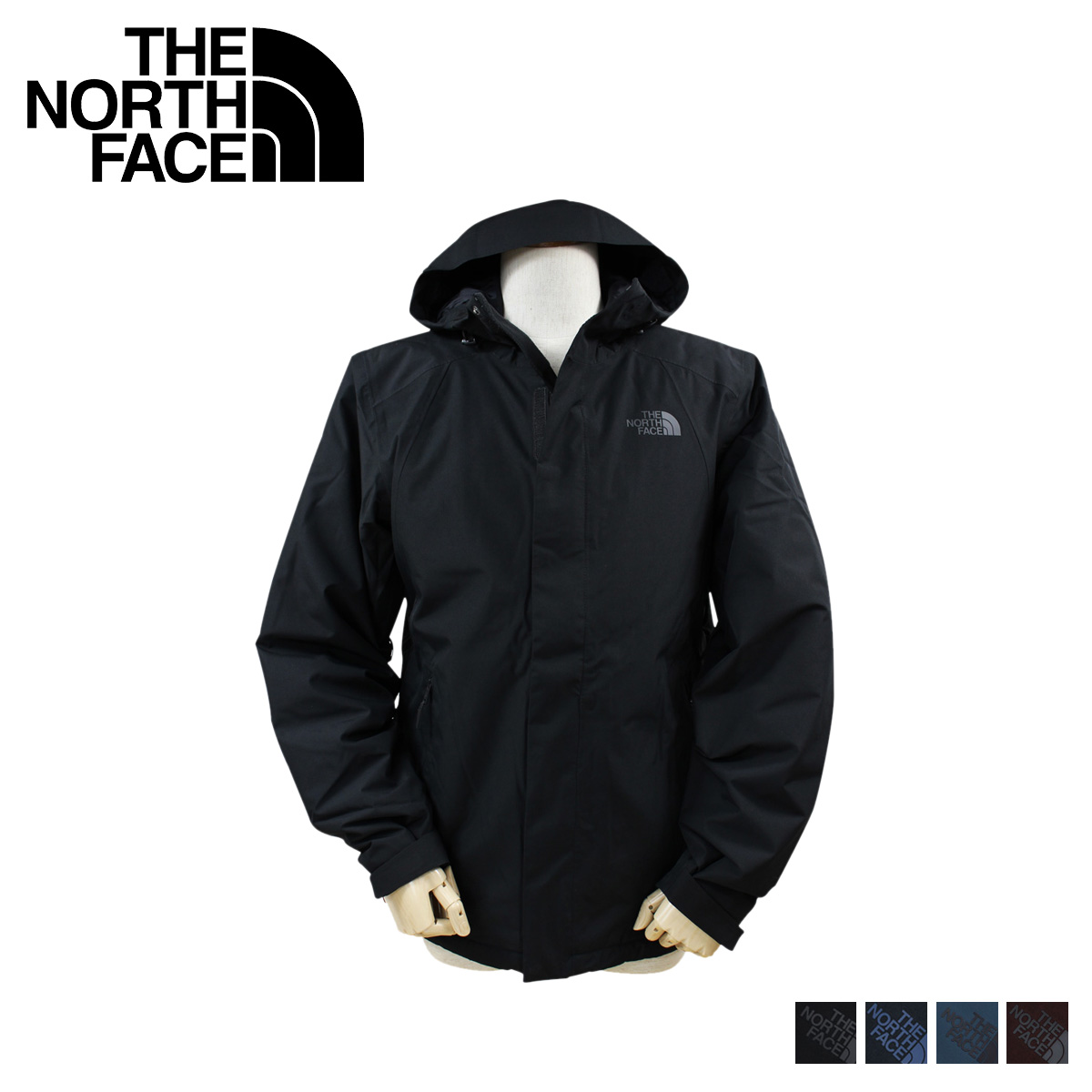 north face coat black mens