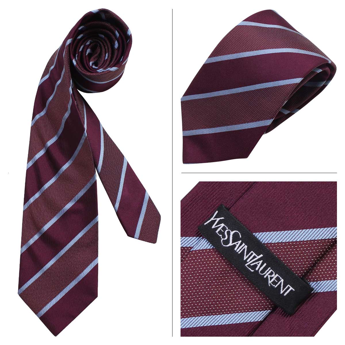 附带夏娃saint-laurent领带丝绸人yves saint laurent礼物盒子的法国