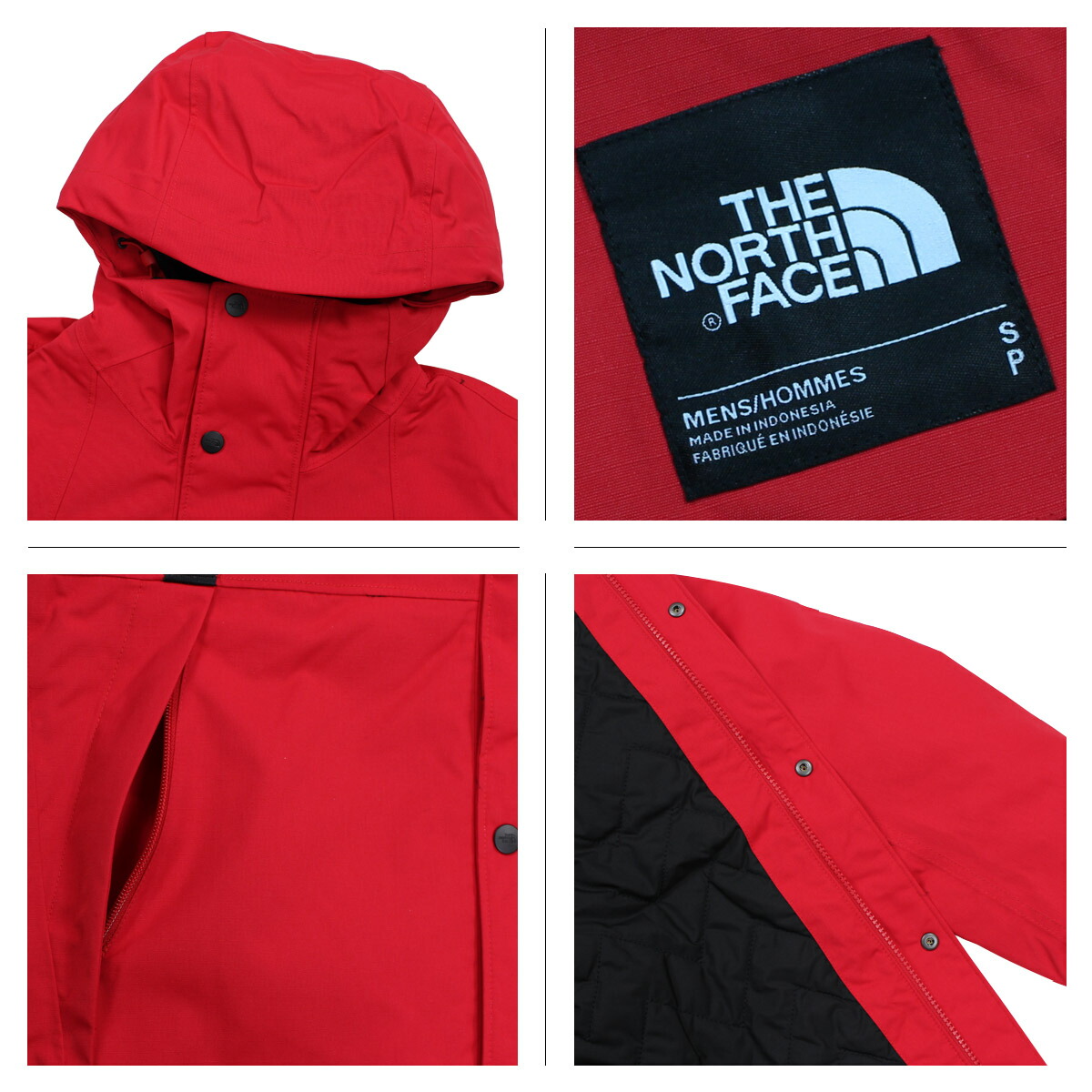 mens red north face coat
