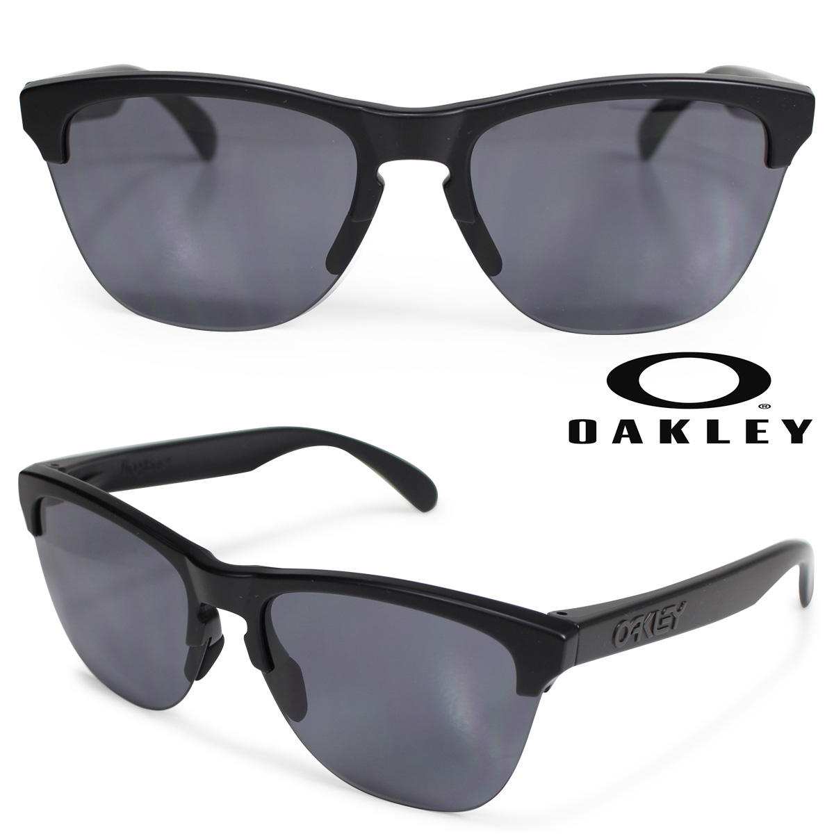 ファッション通販 全商品オープニング価格高評価 Oakley Frogskins Lite New オークリー サングラス Us フロッグスキン ライト サングラス Us Fit メンズ レディース ブラック Oo9374 01