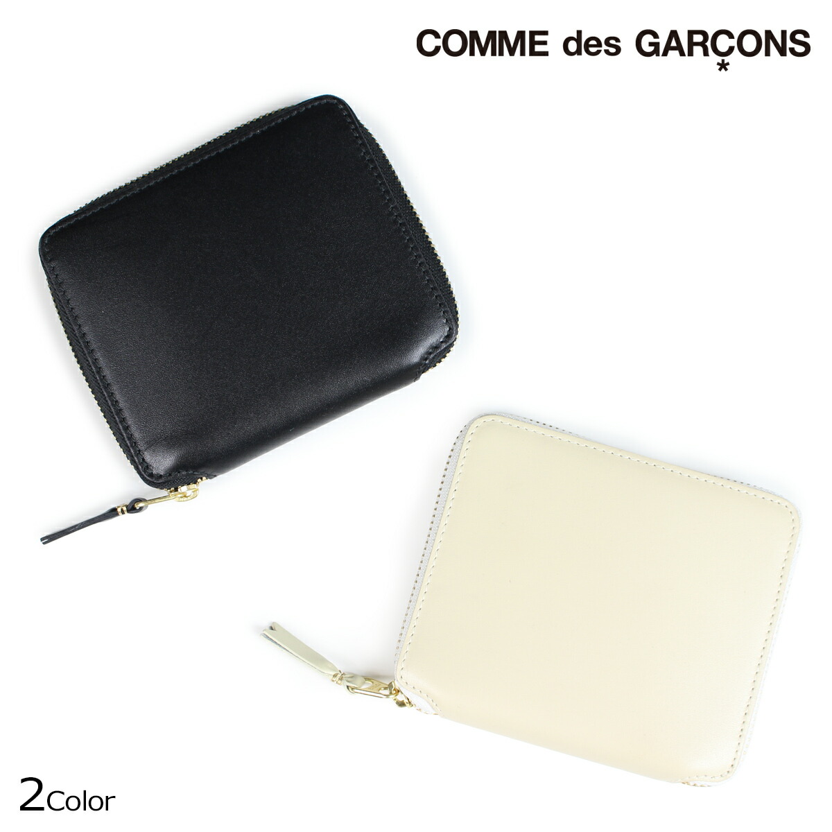即納最大半額 Comme Des Garcons Sa2100 コムデギャルソン 財布 二つ折り メンズ レディース ラウンドファスナー ブラック オフ ホワイト 黒 白 Goods Lab 人気ブランドを Deltadigest Com