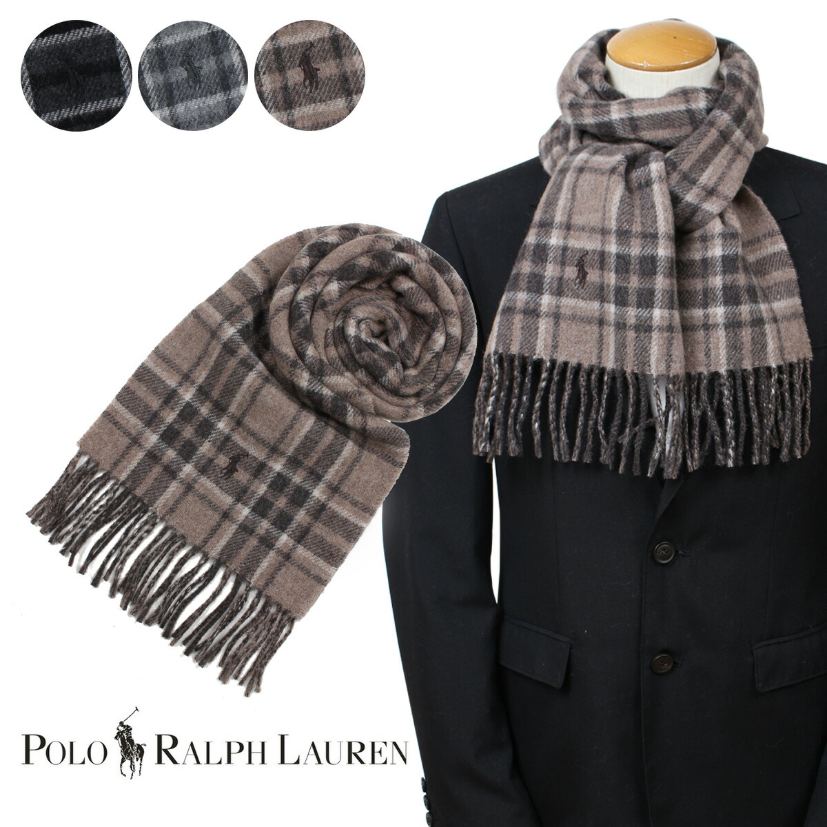 楽天市場 Polo Ralph Lauren Reversible ポロ ラルフローレン マフラー メンズ レディース Stable Plaid Orl0160 Goods Lab
