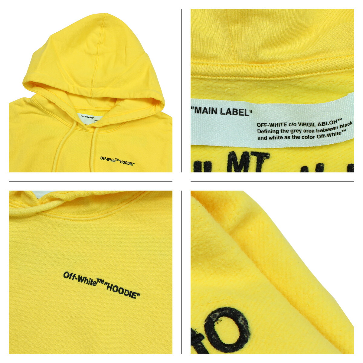 off white main label hoodie