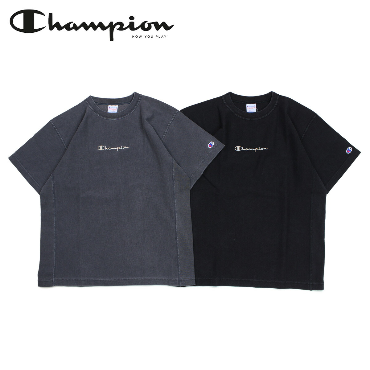 black and white champion shirt