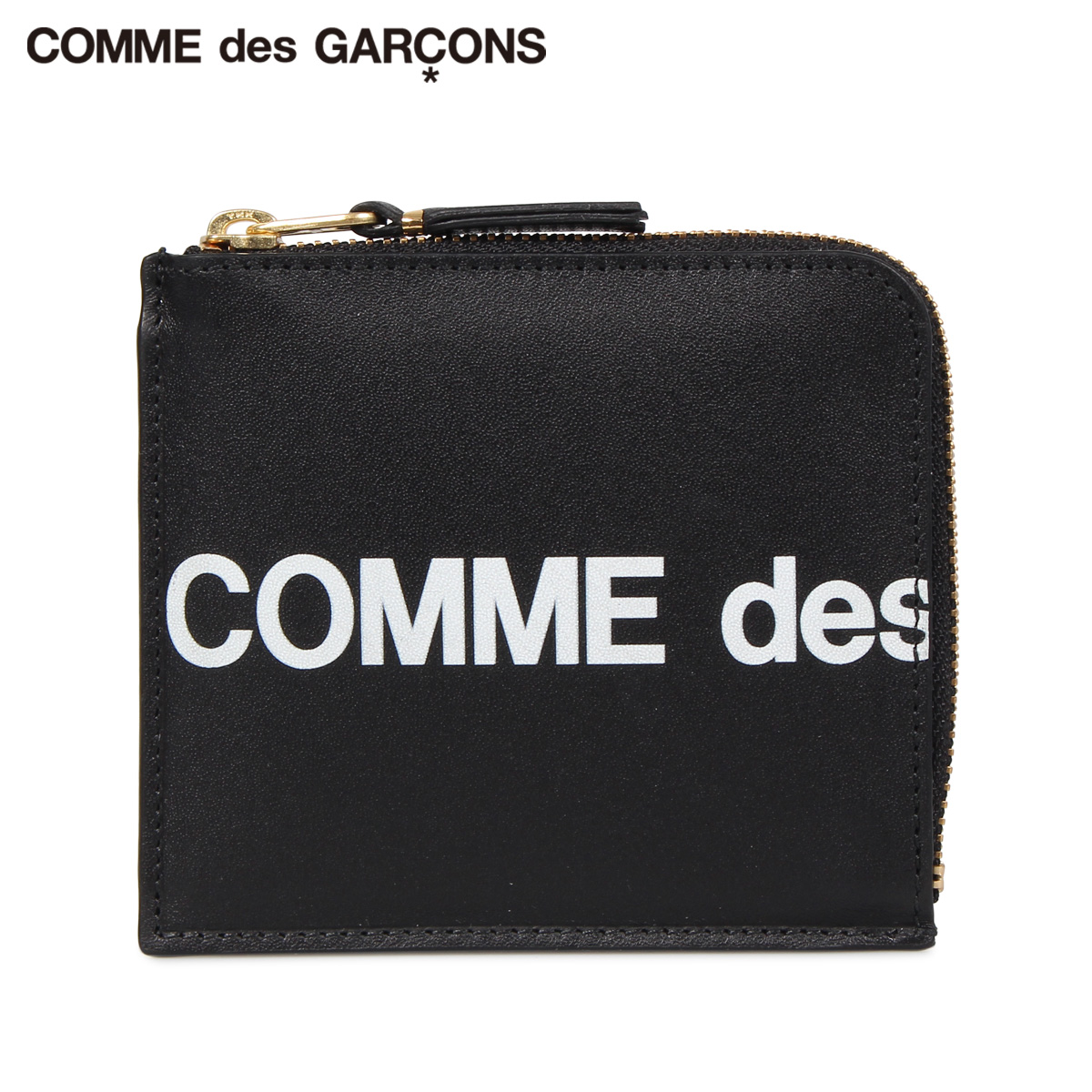 楽天市場 Comme Des Garcons Huge Logo Wallet コムデギャルソン 財布 ミニ財布 メンズ レディース L字ファスナー 本革 ブラック 黒 Sa3100hl Goods Lab