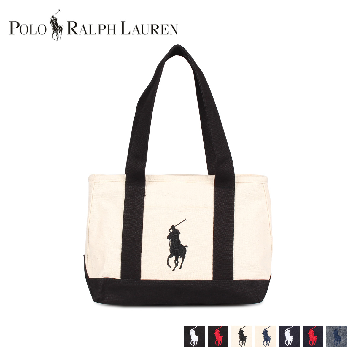 楽天市場 300円offクーポン対象 4月日23 59迄 ポロ ラルフローレン Polo Ralph Lauren レディース メンズ トートバッグ Mサイズ ベージュ ネイビー Ra 17年秋冬新作 コンビニ受取 ブランド 海外ブランド専門店 Brandol