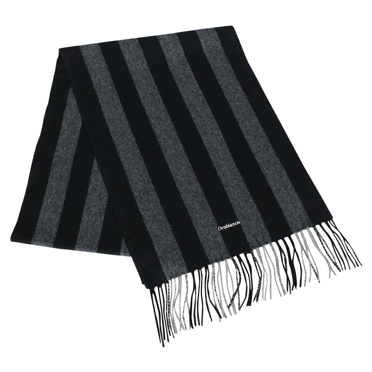 21春夏新色 オロビアンコ Orobianco マフラー メンズ カシミヤ ストライプ Muffler チャコール グレー ネイビー ワイン レッド Orsf 9051 希少 大人気