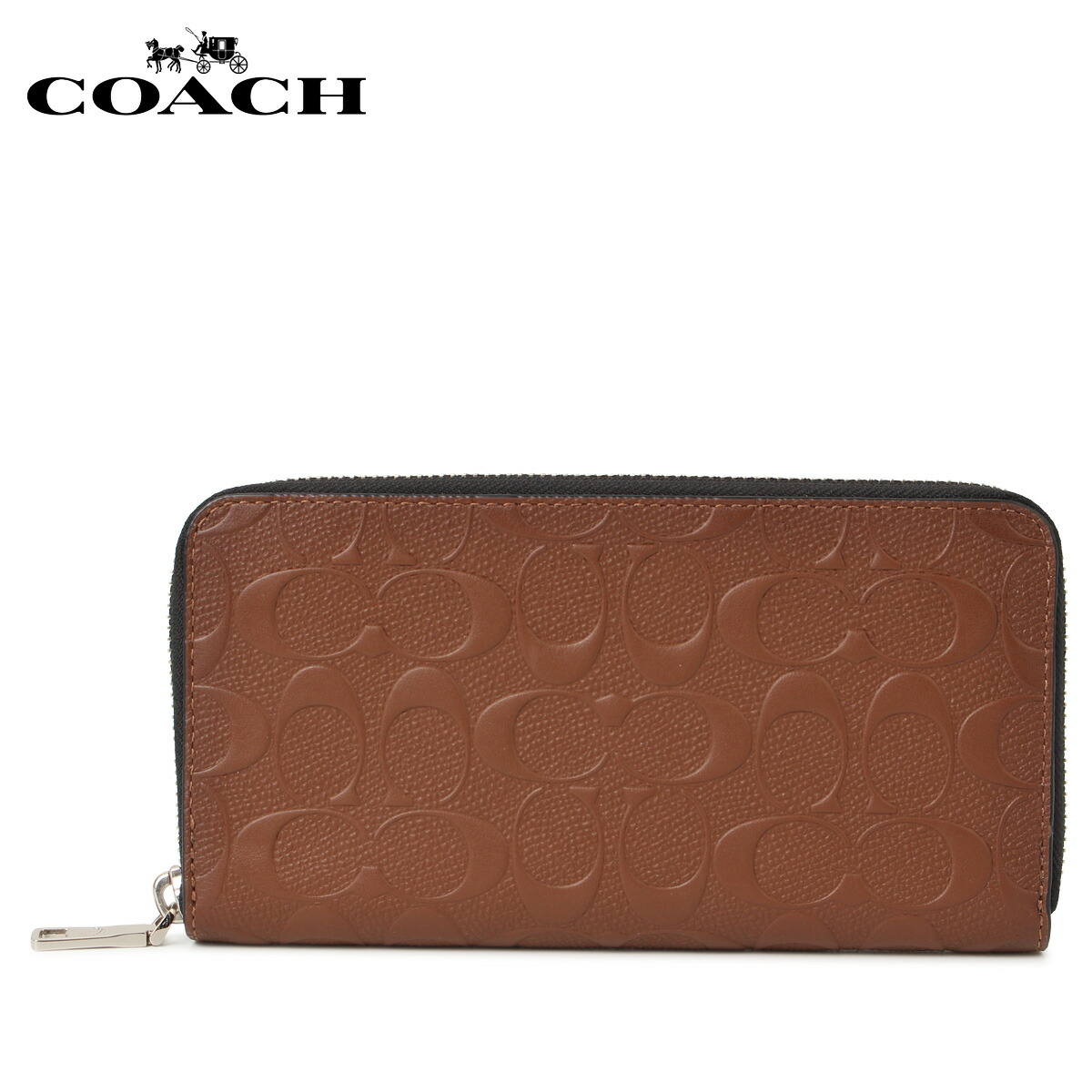 楽天市場 最大1000円offクーポン Coach F Sad コーチ 財布 長財布 メンズ ラウンドファスナー シグネチャー ブラウン Goods Lab