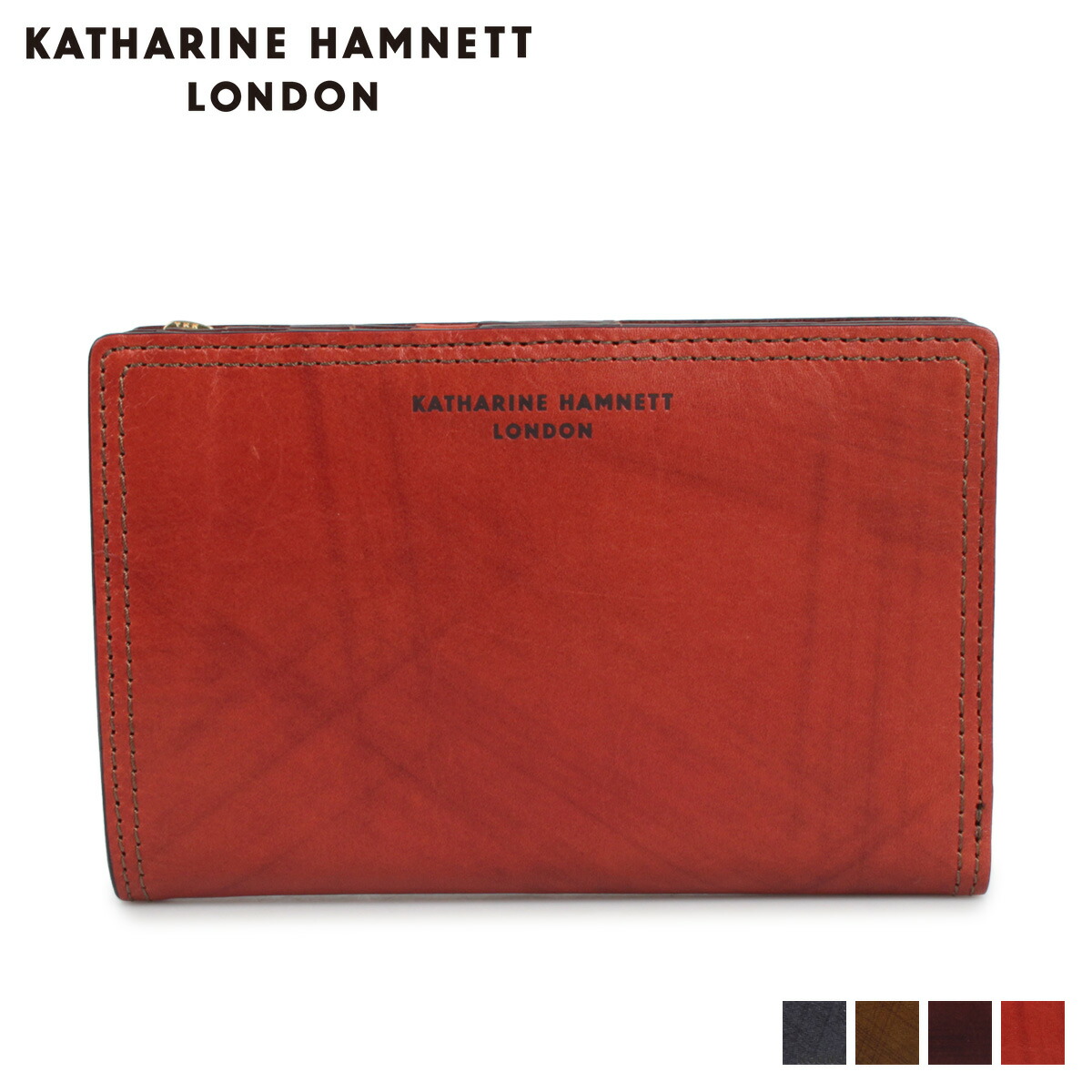 楽天市場 Katharine Hamnett London Wallet キャサリンハムネット ロンドン 財布 二つ折り メンズ ネイビー オリーブ Kh Goods Lab