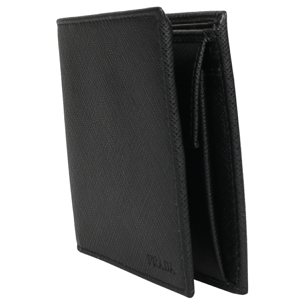 楽天市場 Prada Saffiano プラダ 財布 二つ折り ミニ財布 サフィアーノ メンズ ブラック 黒 2mo738 053 Goods Lab