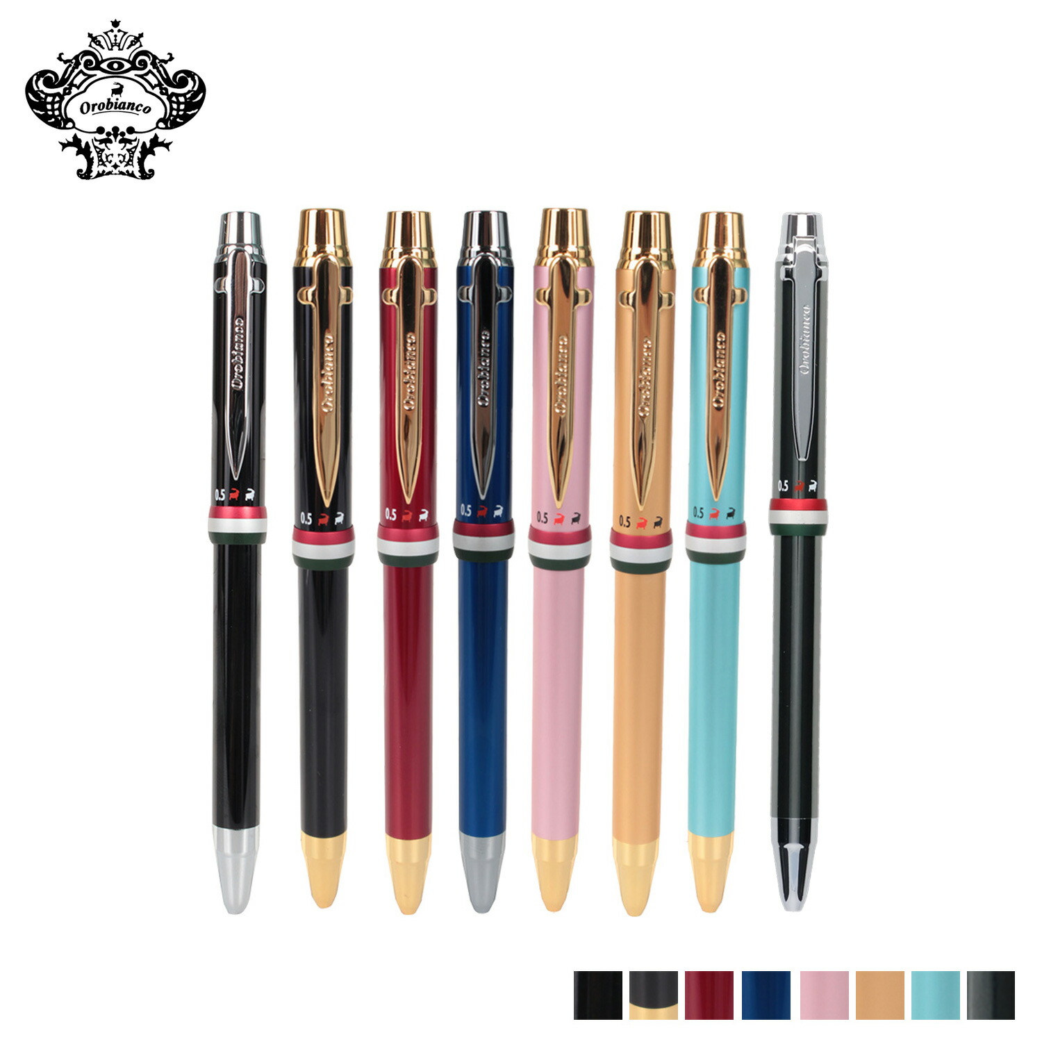 楽天市場 最大1000円offクーポン Orobianco Ballpoint Pen オロビアンコ ボールペン ペン 油性ボールペン 多機能ペン メンズ レディース トリプロ ブラック レッド ブルー ピンク ゴールド シルバー ターコイズ 黒 Goods Lab