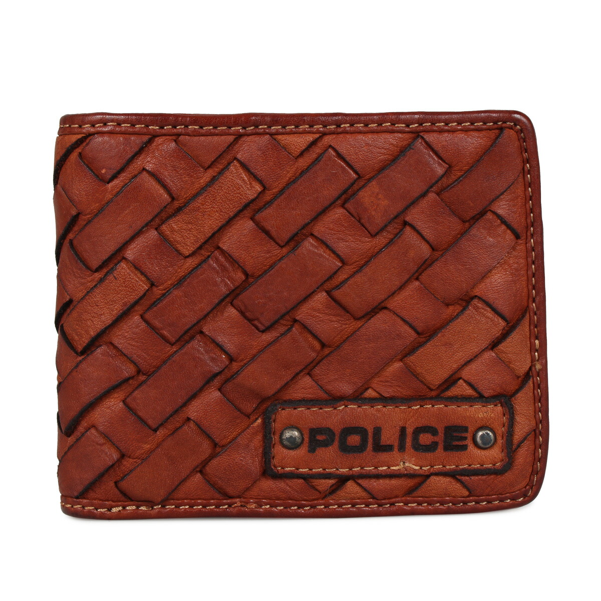 【最大1000円OFFクーポン発行中】 POLICE MESH WALLET ポリス 財布 二つ折り メンズ メッシュ ブラック ブラウン カーキ 黒 PA-70301
