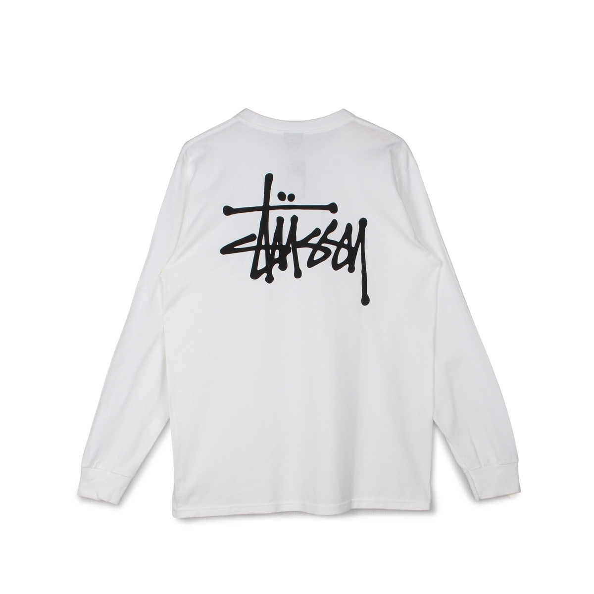 楽天市場 Stussy Basic Stussy Ls Tee ステューシー Tシャツ 長袖 メンズ カットソー ロゴ ブラック ホワイト 黒 白 Goods Lab