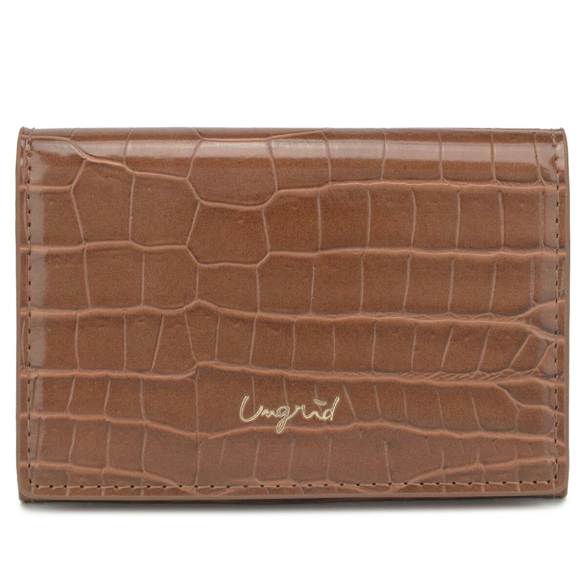 Ungrid Small レディース 名刺入れ Card カードケース 定期入れ Case アングリッド ブラック Croco