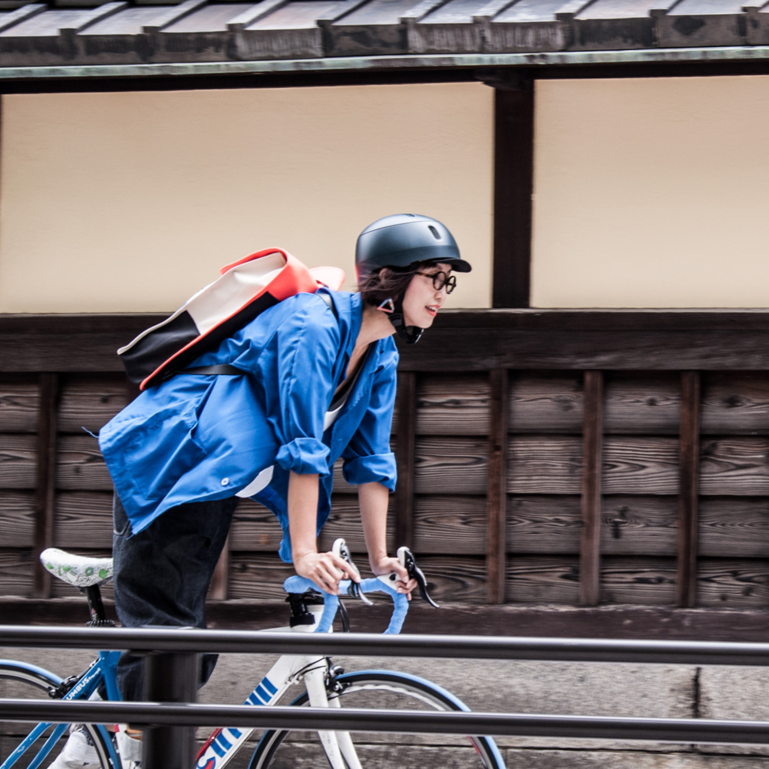 Kumoa クモア 自転車 ナイロンバイザー メンズ ヘルメット