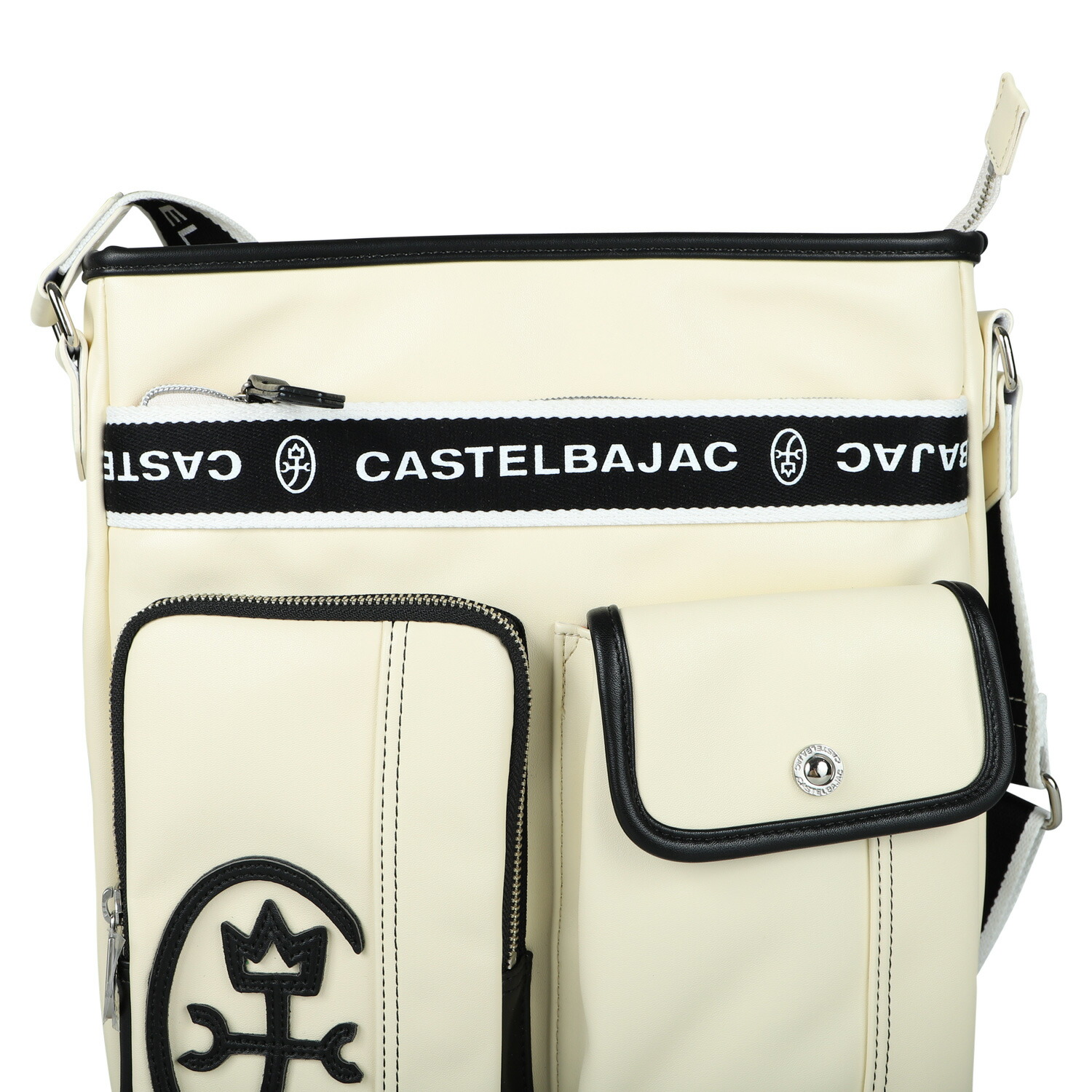 耐熱 二層 足あとぐらす (M) [CASTELBAJAC(カステルバジャック)] ショルダーバッグ Domine(ドミネ) 024112 ホワイト 